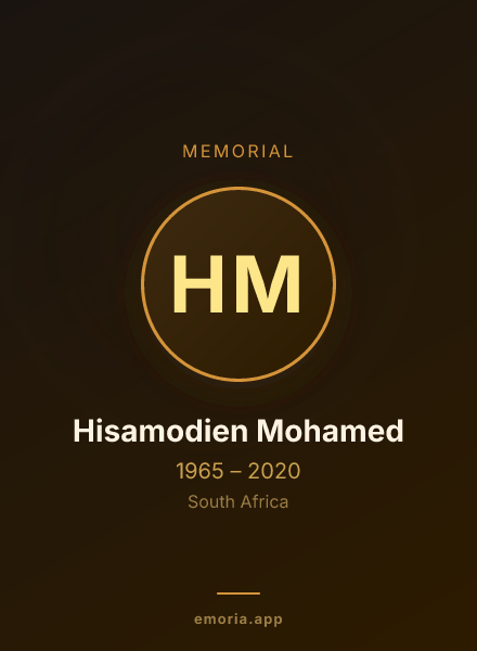 Memorial portrait of Hisamodien Mohamed