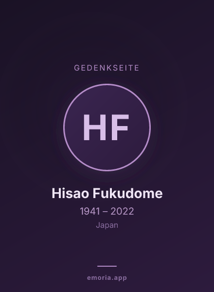 Gedenkportrait von Hisao Fukudome