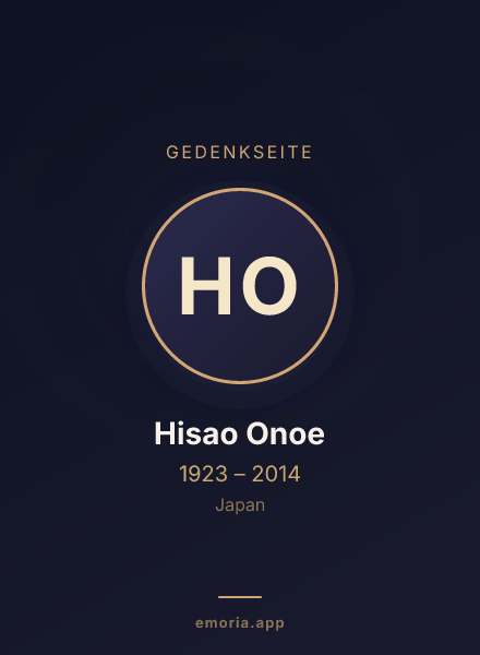 Gedenkportrait von Hisao Onoe