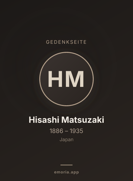 Gedenkportrait von Hisashi Matsuzaki