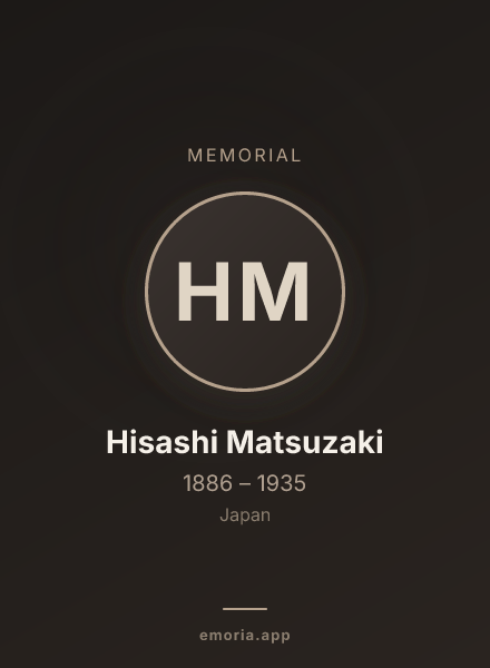 Memorial portrait of Hisashi Matsuzaki
