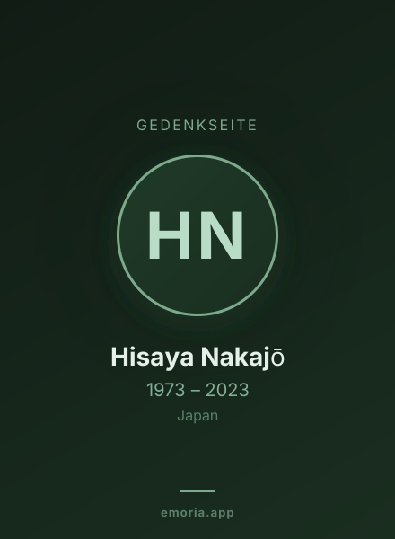 Gedenkportrait von Hisaya Nakajō
