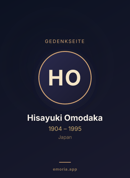 Gedenkportrait von Hisayuki Omodaka