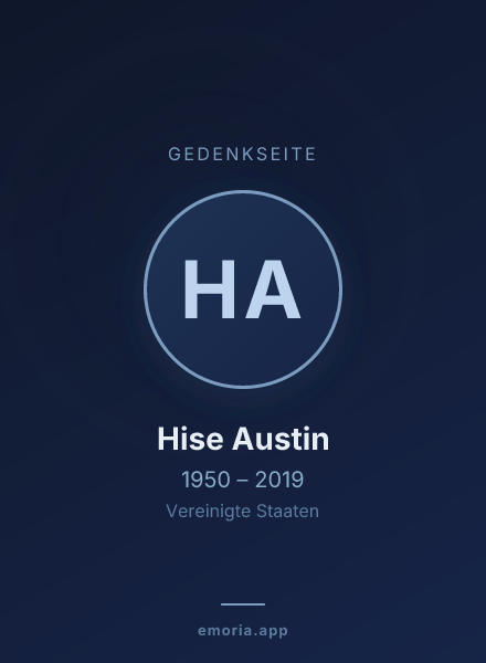 Gedenkportrait von Hise Austin