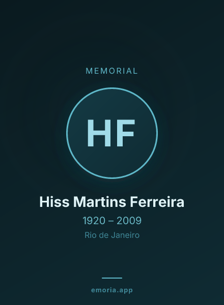 Memorial portrait of Hiss Martins Ferreira