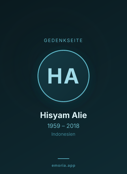 Gedenkportrait von Hisyam Alie