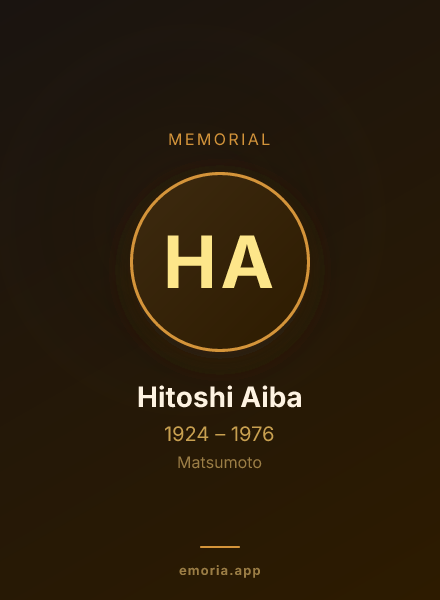 Memorial portrait of Hitoshi Aiba