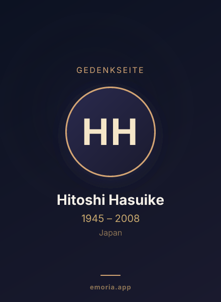 Gedenkportrait von Hitoshi Hasuike