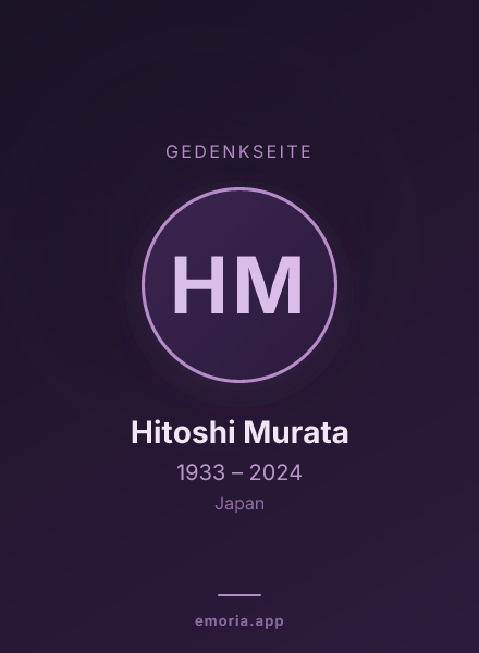 Gedenkportrait von Hitoshi Murata