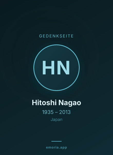 Gedenkportrait von Hitoshi Nagao
