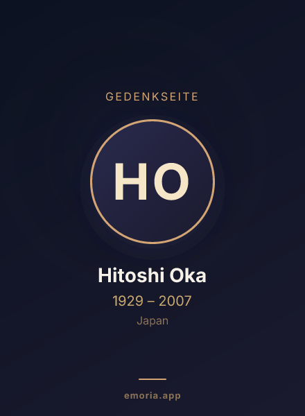 Gedenkportrait von Hitoshi Oka