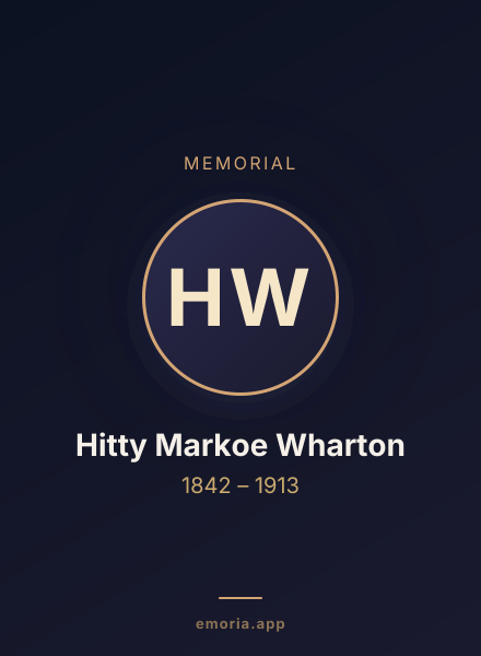 Memorial portrait of Hitty Markoe Wharton