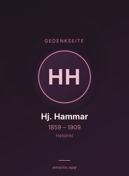 Gedenkportrait von Hj. Hammar