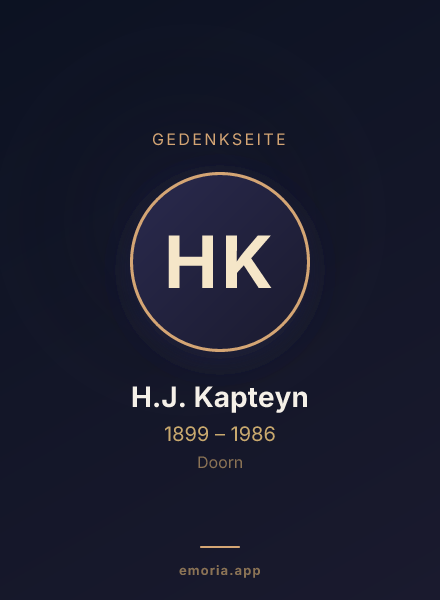 Gedenkportrait von H.J. Kapteyn