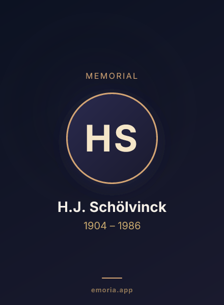 Memorial portrait of H.J. Schölvinck