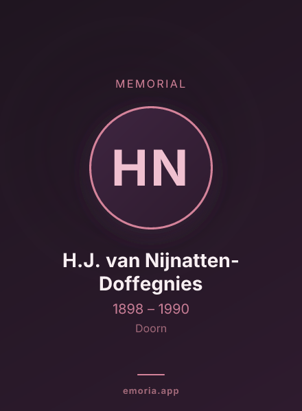 Memorial portrait of H.J. van Nijnatten-Doffegnies
