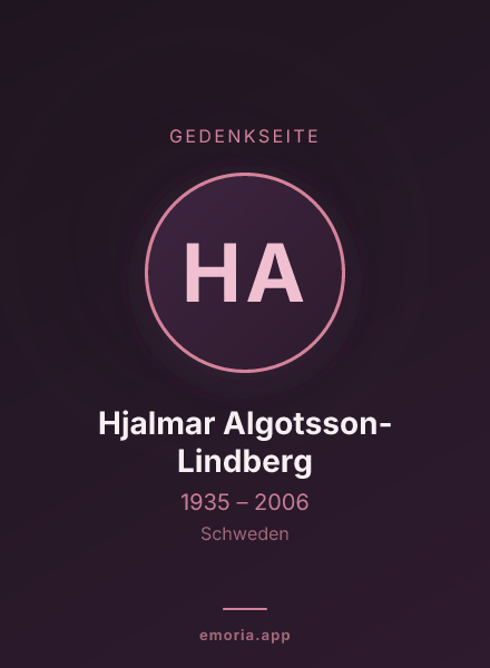 Gedenkportrait von Hjalmar Algotsson-Lindberg