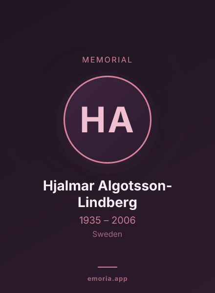 Memorial portrait of Hjalmar Algotsson-Lindberg
