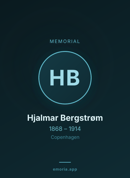 Memorial portrait of Hjalmar Bergstrøm