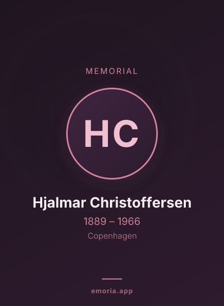 Memorial portrait of Hjalmar Christoffersen