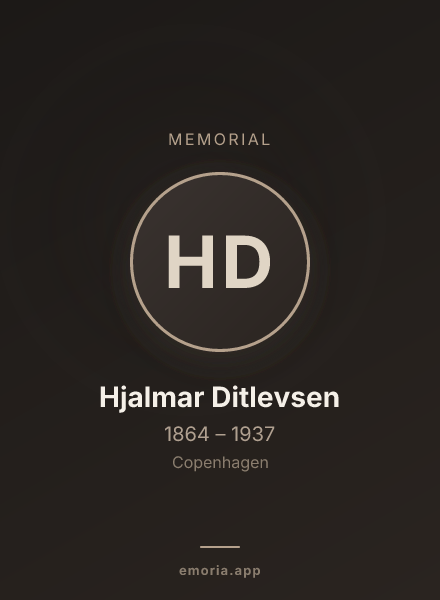 Memorial portrait of Hjalmar Ditlevsen