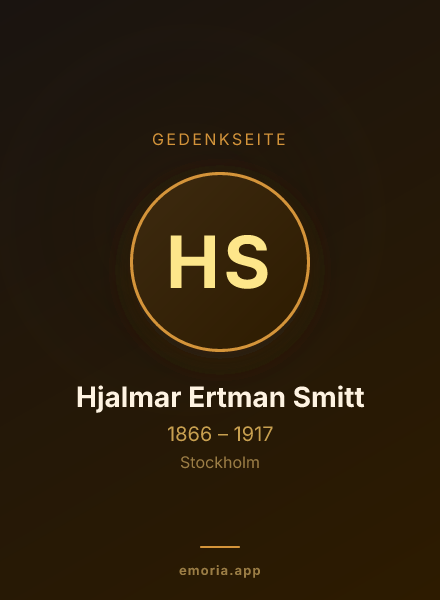 Gedenkportrait von Hjalmar Ertman Smitt