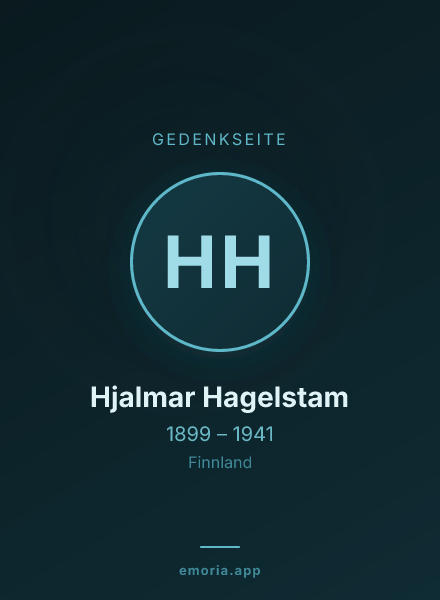 Gedenkportrait von Hjalmar Hagelstam