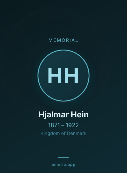 Memorial portrait of Hjalmar Hein
