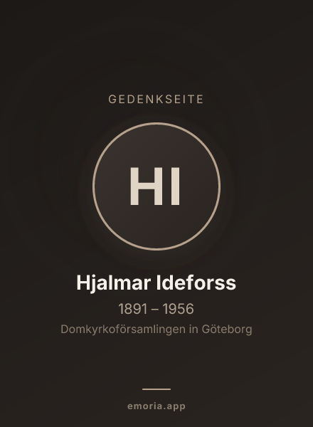 Gedenkportrait von Hjalmar Ideforss