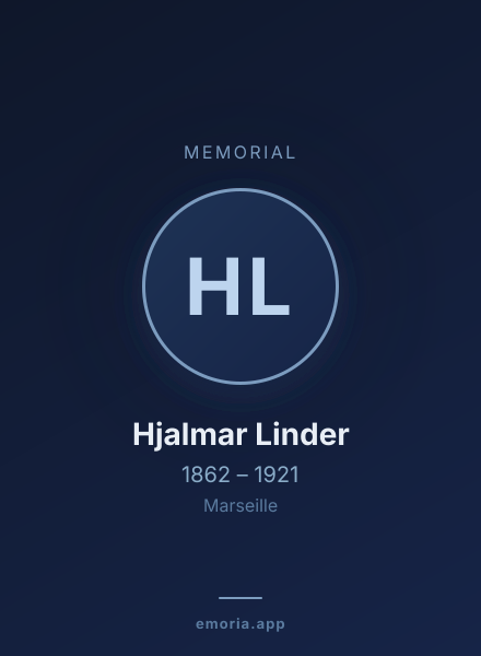 Memorial portrait of Hjalmar Linder