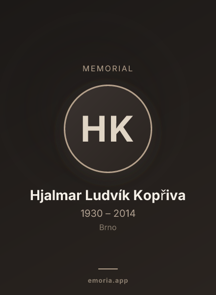 Memorial portrait of Hjalmar Ludvík Kopřiva