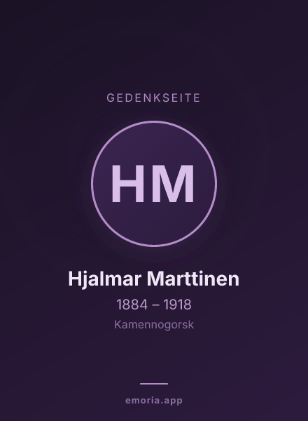 Gedenkportrait von Hjalmar Marttinen