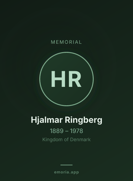 Memorial portrait of Hjalmar Ringberg