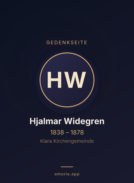 Gedenkportrait von Hjalmar Widegren