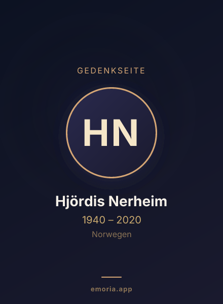 Gedenkportrait von Hjördis Nerheim