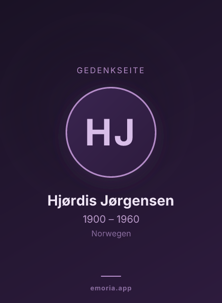 Gedenkportrait von Hjørdis Jørgensen