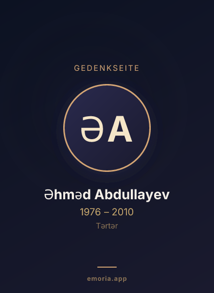 Gedenkportrait von Əhməd Abdullayev