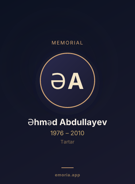 Memorial portrait of Əhməd Abdullayev
