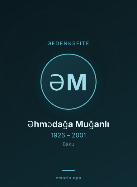 Gedenkportrait von Əhmədağa Muğanlı