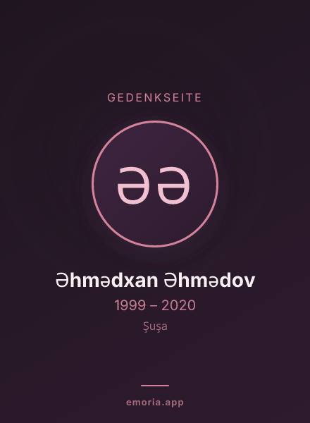 Gedenkportrait von Əhmədxan Əhmədov