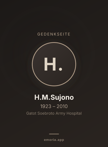 Gedenkportrait von H.M.Sujono