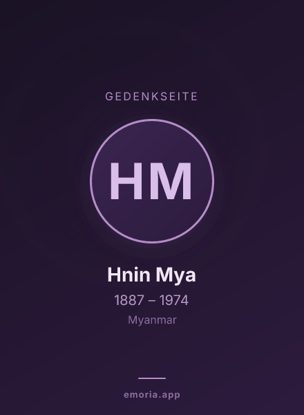 Gedenkportrait von Hnin Mya