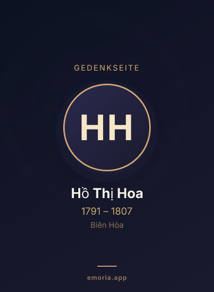 Gedenkportrait von Hồ Thị Hoa
