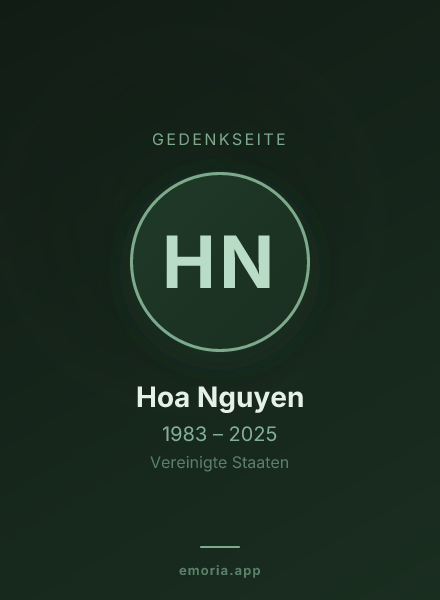 Gedenkportrait von Hoa Nguyen