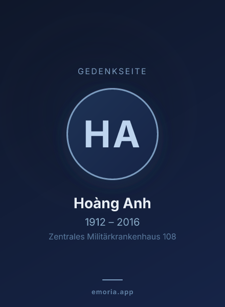 Gedenkportrait von Hoàng Anh
