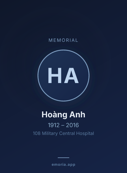 Memorial portrait of Hoàng Anh