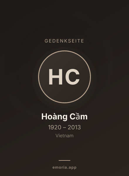 Gedenkportrait von Hoàng Cầm