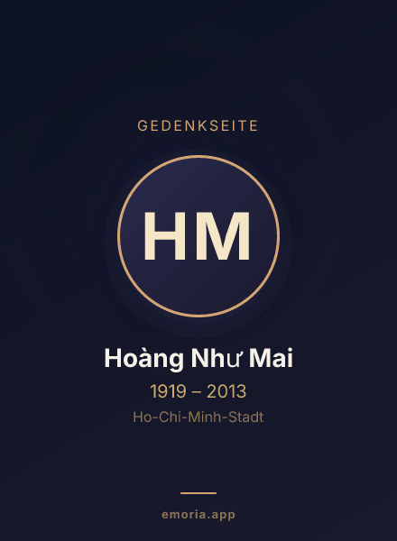 Gedenkportrait von Hoàng Như Mai