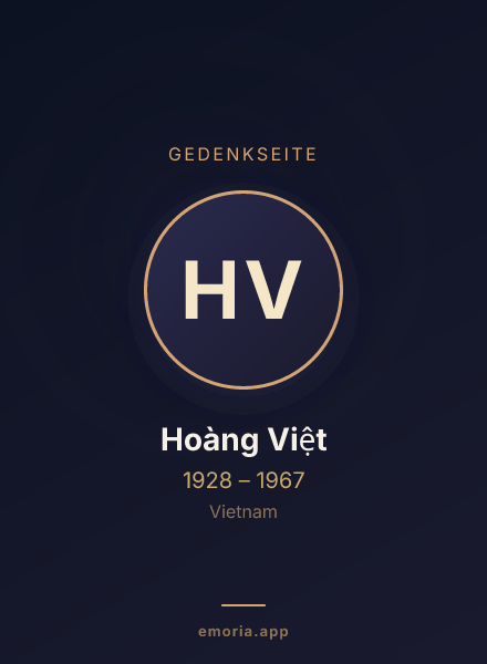 Gedenkportrait von Hoàng Việt