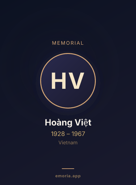 Memorial portrait of Hoàng Việt